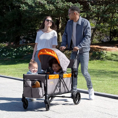 Delta Children Jeep Sport All-Terrain Stroller Wagon  Includes Canopy & Parent Organizer