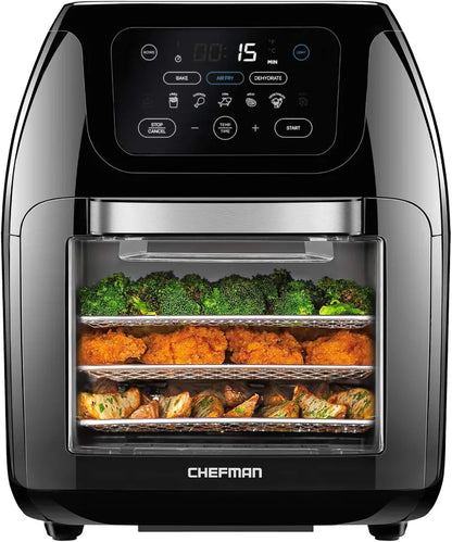 Chefman Compact 6.3-Quart Multi-Function Air Fryer  Rotisserie, Dehydrator & Convection Oven with 8 Presets