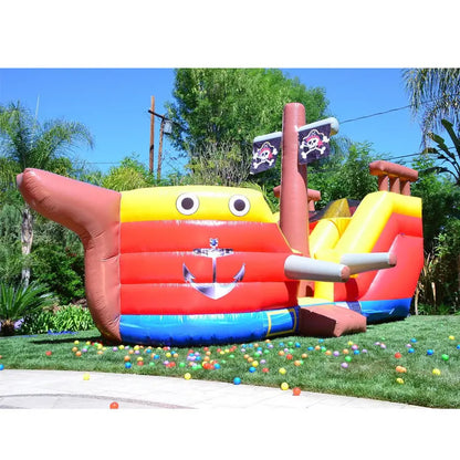 JumpOrange DuraLite Pirate Ship Inflatable Slide