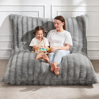 Hobestluk 3-in-1 Convertible Bean Bag  Floor Cushion, Lounger, or Seating Sofa