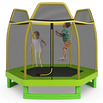 7-Foot ASTM-Certified Trampoline for Indoor & Outdoor Play