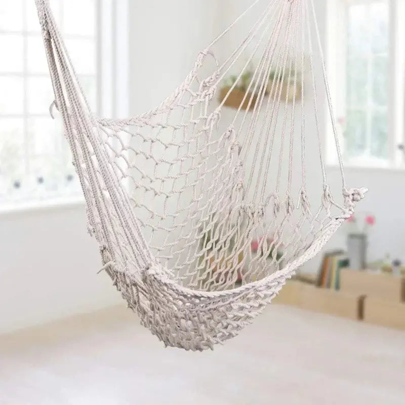 ONCLOUD Macramé Hammock Chair with Heavy-Duty Rope Suspension and High-Weight Capacity