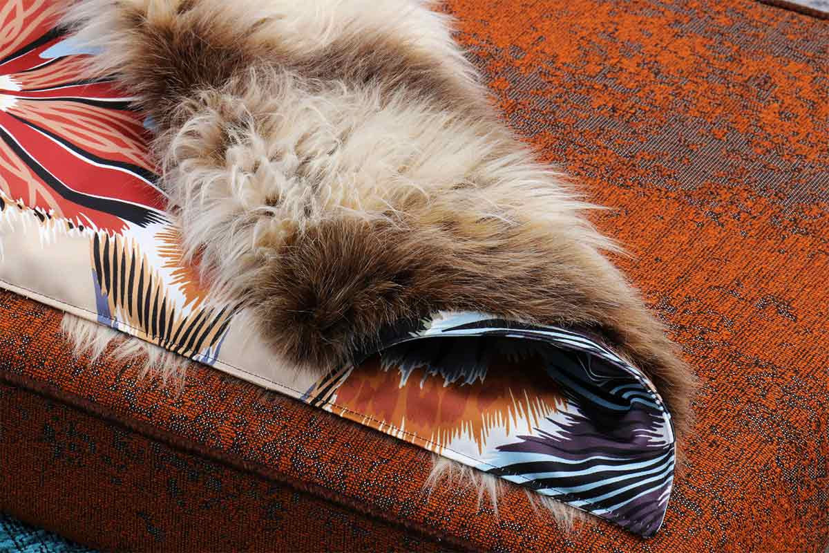 Lit pour chat « Inuit » orange automne