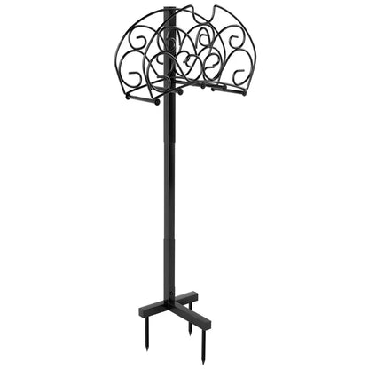 Detachable Metal Garden Hose Holder with Triple Anchor Points