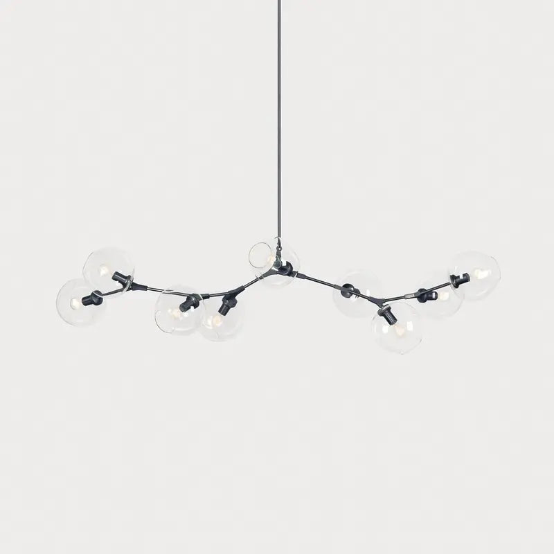 Orvani Linear Globe Chandelier in Modern Industrial Style