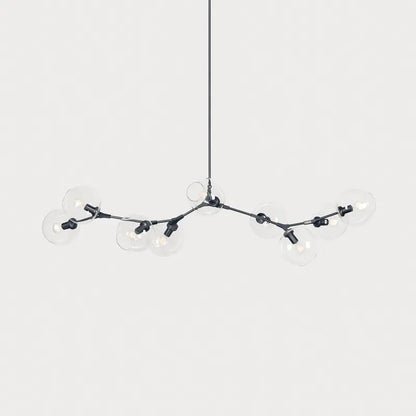 Orvani Linear Globe Chandelier in Modern Industrial Style