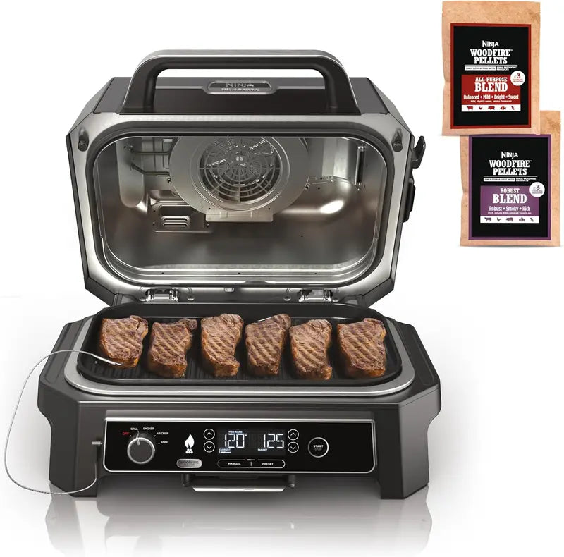 OG701 7-in-1 Electric Pellet Grill & Smoker  Portable All-in-One Outdoor Cooking System