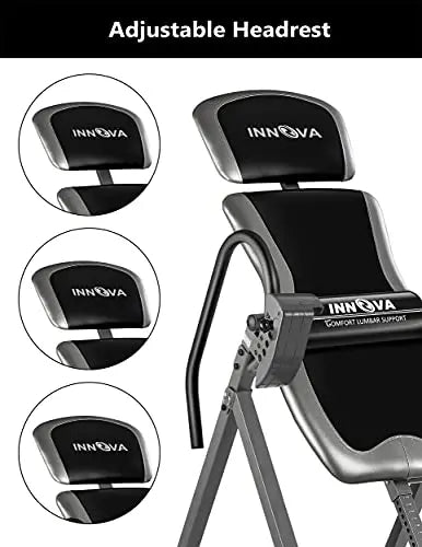 HEALTH AND FITNESS ITX9600 Inversion Table  Heavy-Duty Steel Frame with Adjustable Ankle Holders