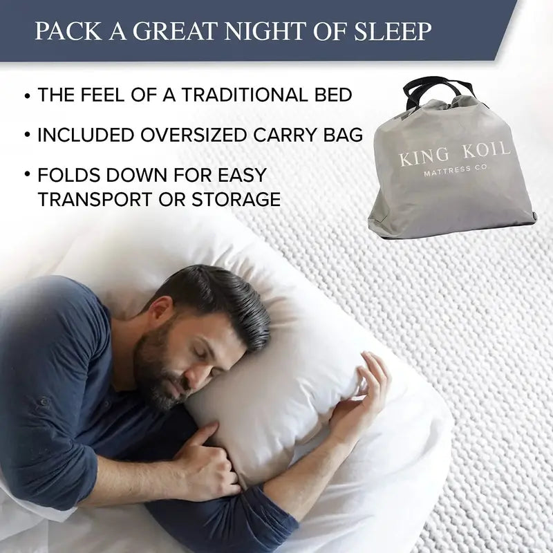 King Koil Luxury Air Mattress  Built-in High-Speed Pump, Premium Comfort for Guests or Travel