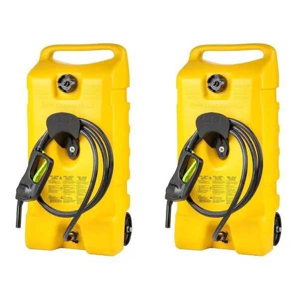 2-Pack 14-Gallon Diesel Fuel Container with Pump  Yellow, Portable Tanks