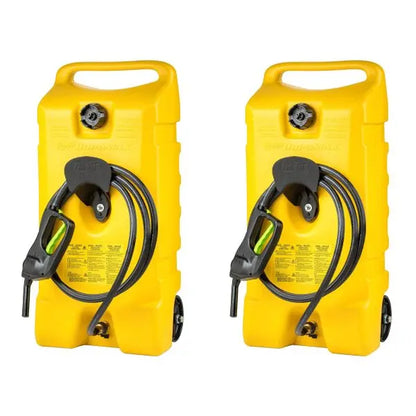 2-Pack 14-Gallon Diesel Fuel Container with Pump  Yellow, Portable Tanks