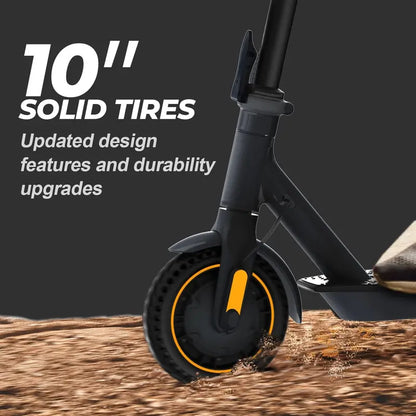 Foldable Adult Electric Scooter  500W Motor, 10″ Solid Tires, 18-Mile Range