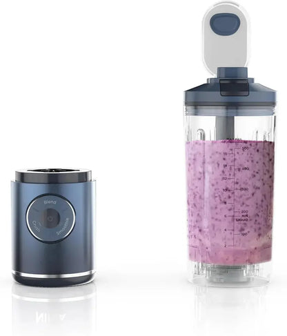 Cordless Personal Blender  22oz Leakproof Jar, 3 Preset Programs, Dishwasher-Safe, Sea Glass Design