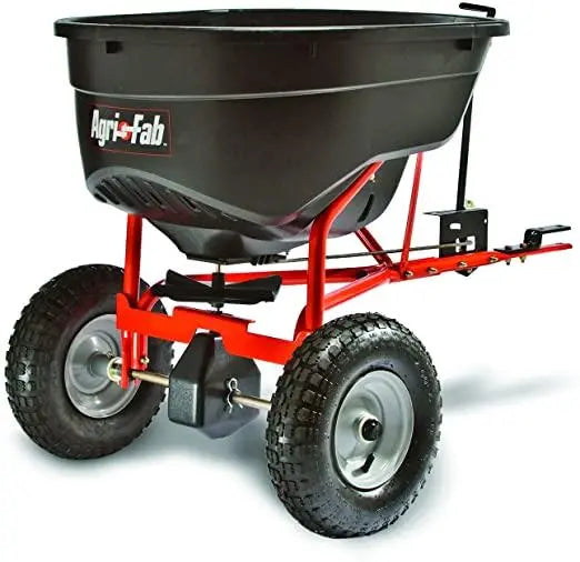 Agri-Fab 130-Pound Tow-Behind Broadcast Spreader  Precision Fertilizer and Seed Distributor