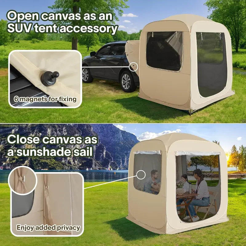Igloo-Style Screen Gazebo  Mosquito-Proof Canopy Tent for 615 People, Ventilated & Spacious
