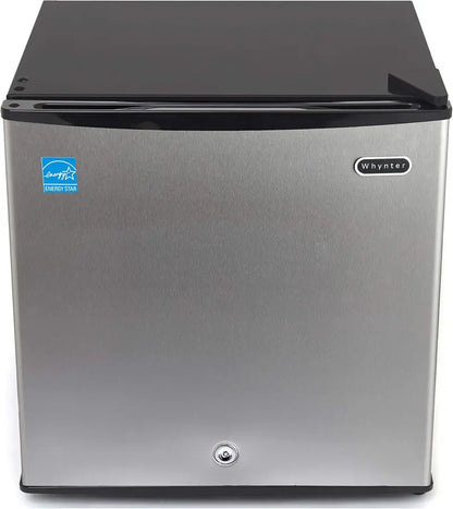 Whynter 1.1 Cu. Ft. Energy Star Upright Mini Freezer  Compact Stainless Steel Unit with Lock (CUF-112SS)