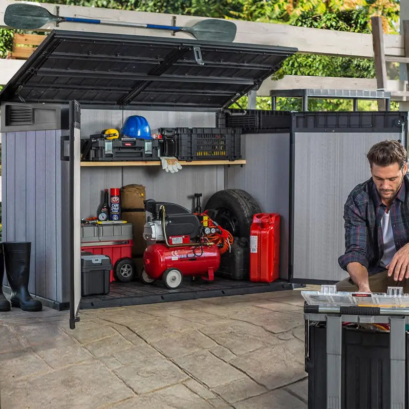 Keter 6 ft. x 3.5 ft. Resin Storage Shed  Low-Maintenance Outdoor Garden or Tool Shelter