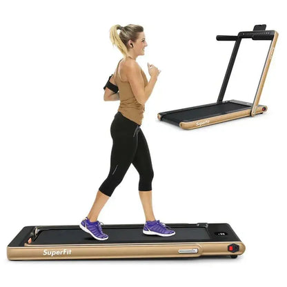 Dual-Mode Folding Treadmill: Under-Desk Walking Machine + Full-Size Running Treadmill (2.25 HP)