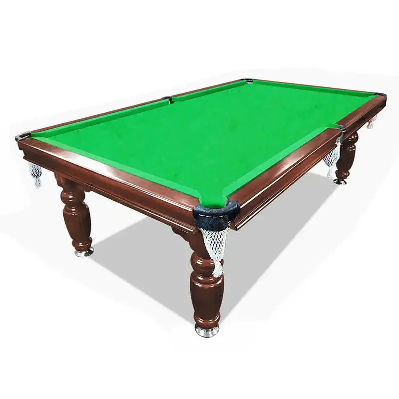 Classic Slate-Finished 8-Foot Pool Table  Walnut Wood Frame with Full Cue & Ball Set for Home Use