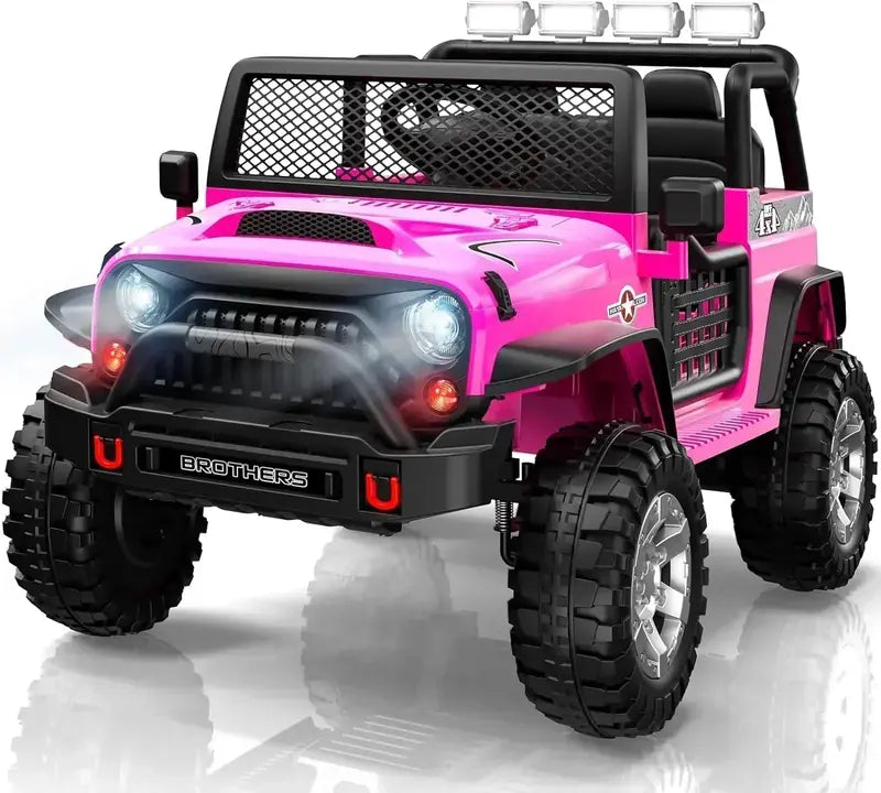 L8 12V Two-Seater Kids’ Ride-On Car  Remote-Controlled Electric Vehicle with 4-Wheel Suspension & Bluetooth Speaker