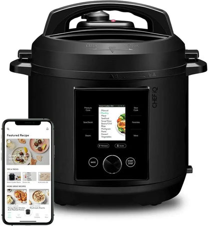 CHEF iQ 6 Qt Smart Pressure Cooker with 10 Modes, Built-in Scale, 1000+ Presets, App-Controlled Recipes