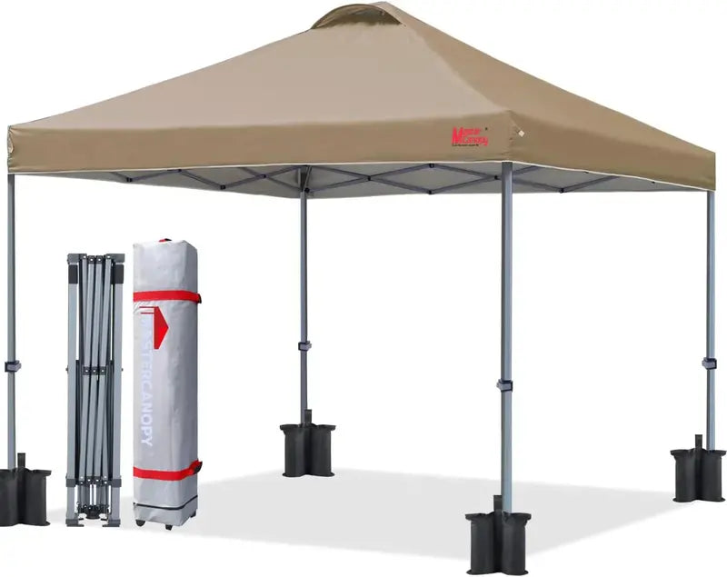 10×10 Black Pop-Up Canopy Tent  Durable Instant Shelter with Roller Bag for Transport