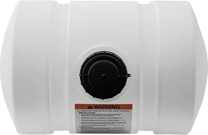 Horizontal Polyethylene Water Storage Tank  550-Gallon Reservoir with Support Legs, USA-Made, Corrosion-Resistant