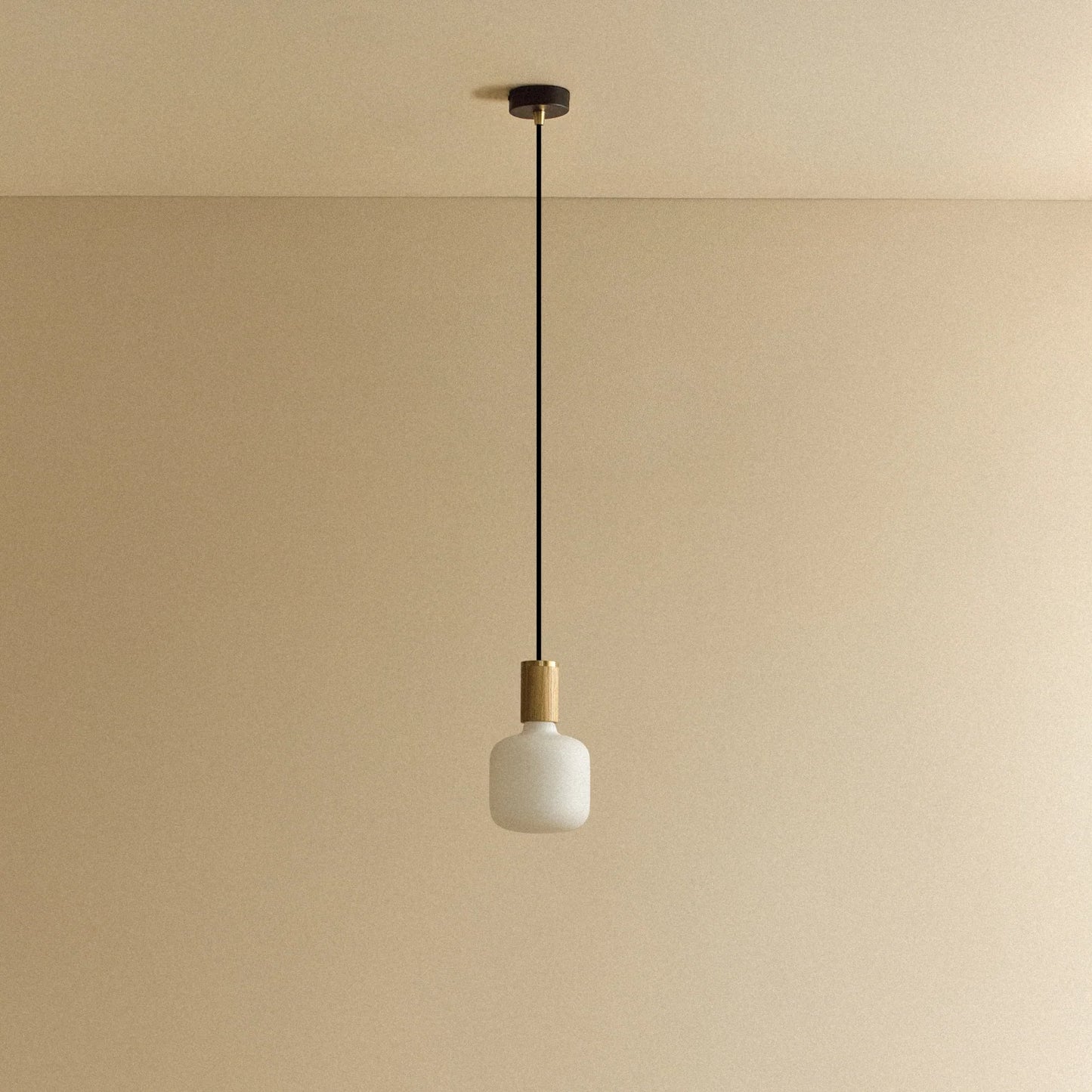 Oblo Pendant Light in Oak