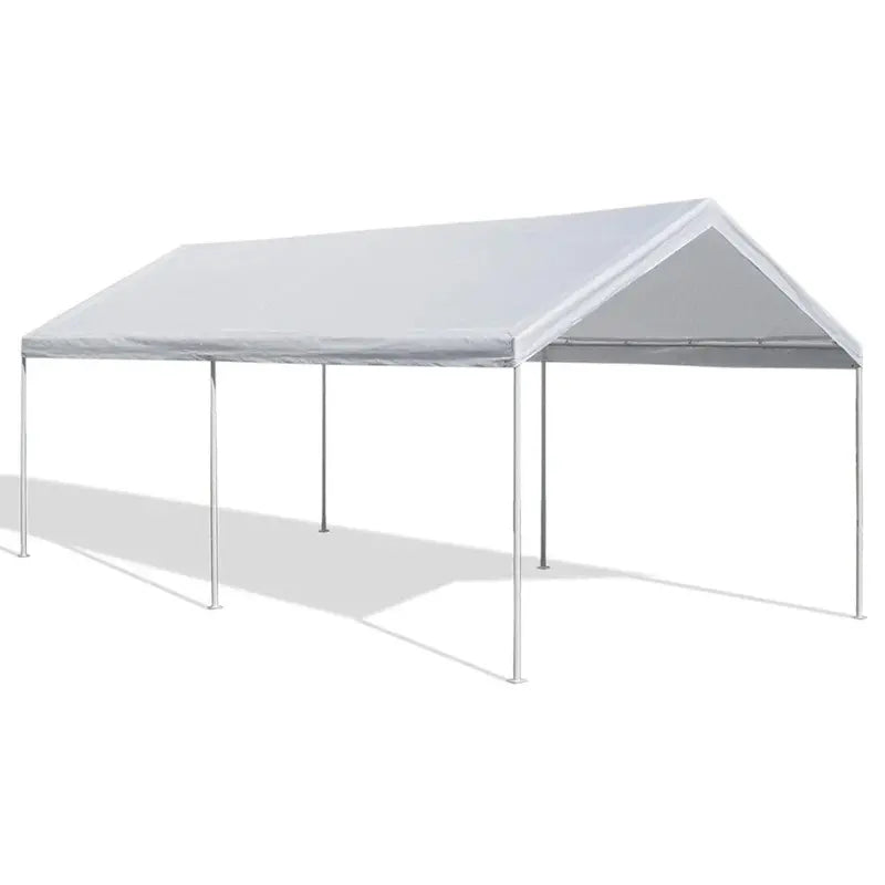 Heavy-Duty Portable Caravan Garage  Sports Domain Canopy Shelter in White, All-Weather Design
