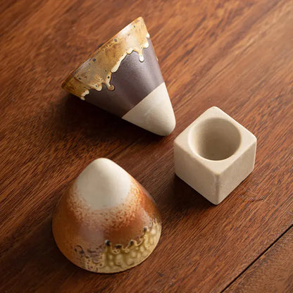 Kyoto-Inspired 200ml Ceramic Espresso Cup Set  Clean Minimalist Design