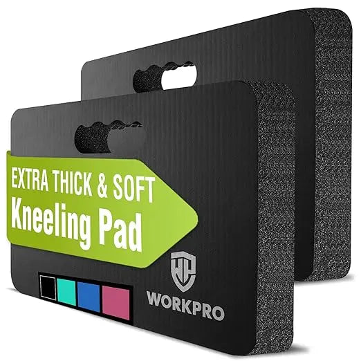 WORKPRO Extra-Thick Dual Kneeling Pad Set for Gardening, Baby Care, and Fitness Use