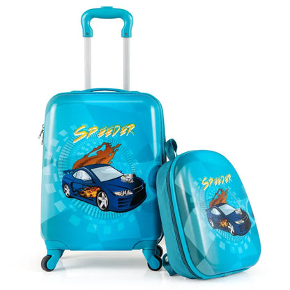 Toddler Travel Luggage Set  Navy 2-Piece Spinner Suitcase Bundle for Young Travelers