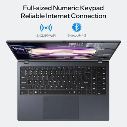 Lightweight 15.6-Inch Windows 11 Laptop  16GB RAM, 512GB SSD, Intel N5095, FHD IPS Display