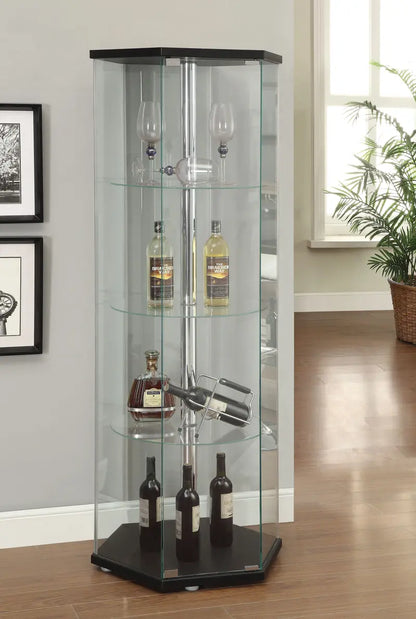 Coaster Company Home Furnishings Curio Cabinet, Black