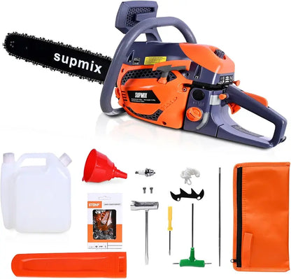 62cc 20-Inch Gas Chainsaw  3.4HP 2-Cycle Professional Wood-Cutting Saw for Farm, Yard, and Outdoor Projects