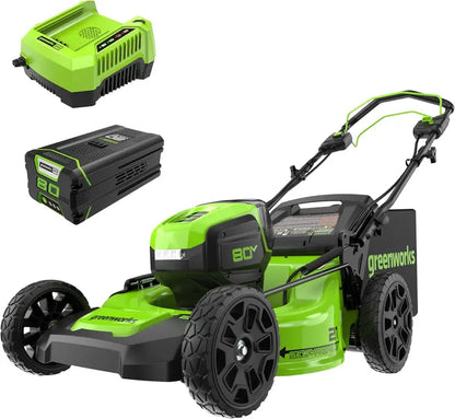 Greenworks 24V Cordless Brushless Lawn Mower Kit — Includes 4.0Ah Battery & Charger
