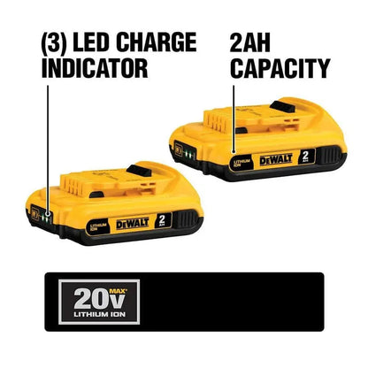 DEWALT DCK1020D2 20V MAX 10-Piece Cordless Tool Combo Kit