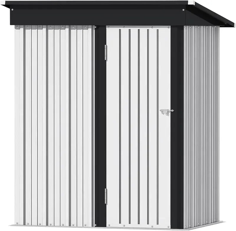 Devoko Lockable Steel Garden Shed  Corrosion-Resistant Outdoor Storage House for Tools and Equipment