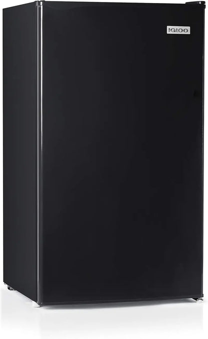 Igloo 3.2 Cu Ft Single-Door Mini Fridge  Glass Shelving, Compact Cooling for Dorms or Offices