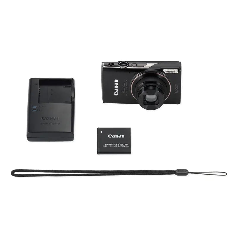 Canon PowerShot ELPH 360 HS Digital Camera  Sleek Black Compact Model