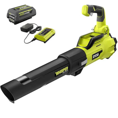 RYOBI 40V Brushless Jet Fan Blower  125 MPH / 550 CFM Whisper Series with 4.0Ah Battery