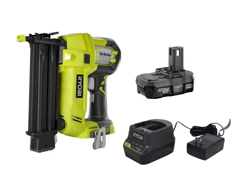 Ryobi 18V ONE+ Cordless Brad Nailer Kit  Includes P320 Nailer, P102 Battery & P118B Charger