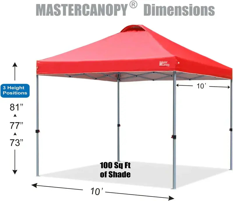 10×10 Black Pop-Up Canopy Tent  Durable Instant Shelter with Roller Bag for Transport