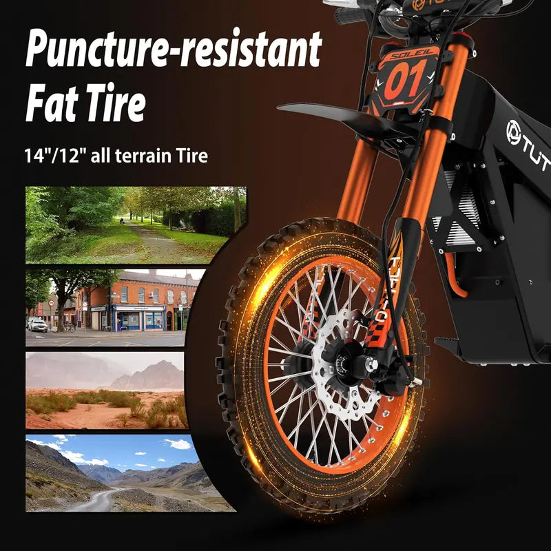 48V Electric Dirt Bike for Teens & Adults with Removable 21Ah Battery