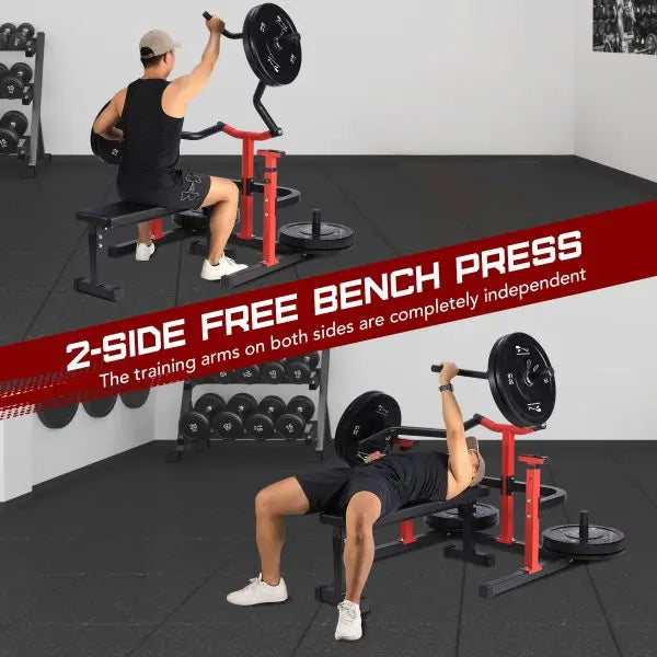 Heavy-Duty Chest Press Machine  1050-LB Capacity with Independent Converging Arms & Adjustable Bench