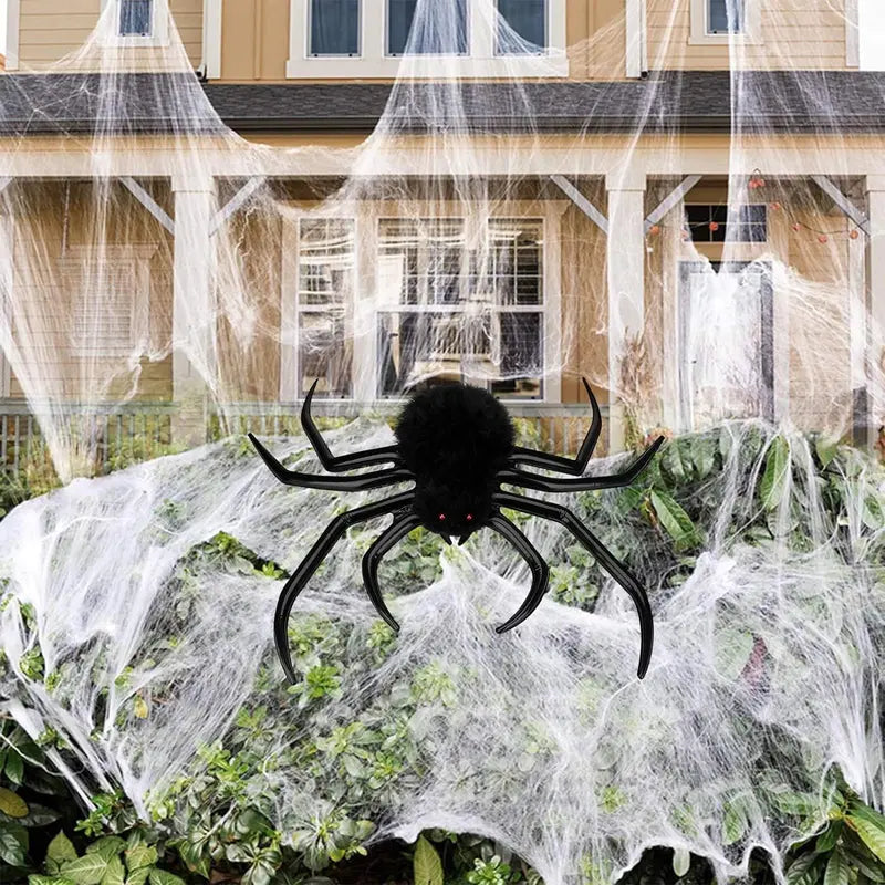 Large Outdoor Halloween Inflatable Spider with Built-In LED Lights
