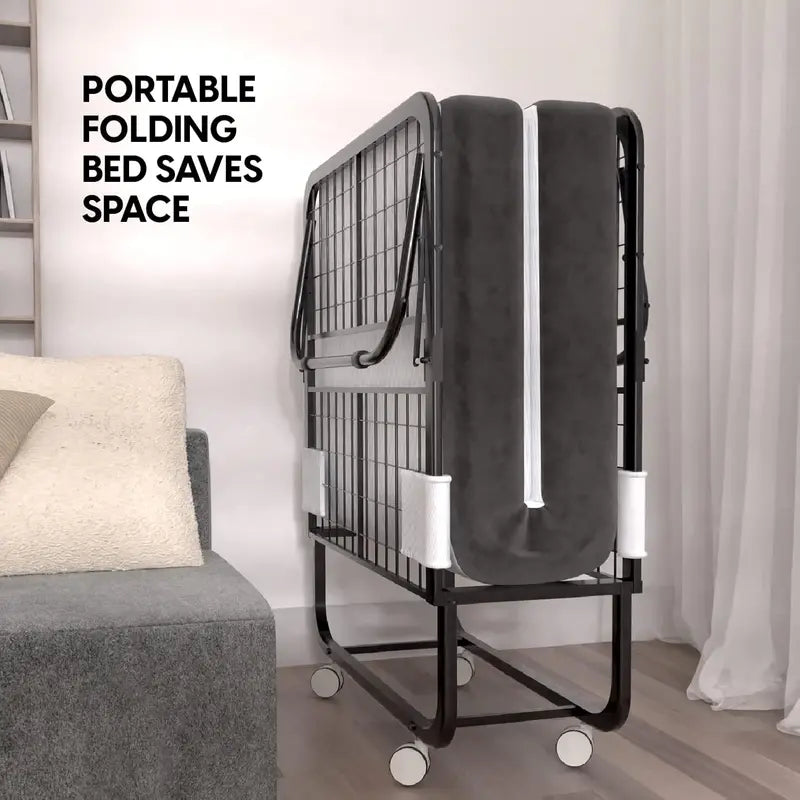 EconoHome Portable Folding Guest Bed with Integrated Mattress
