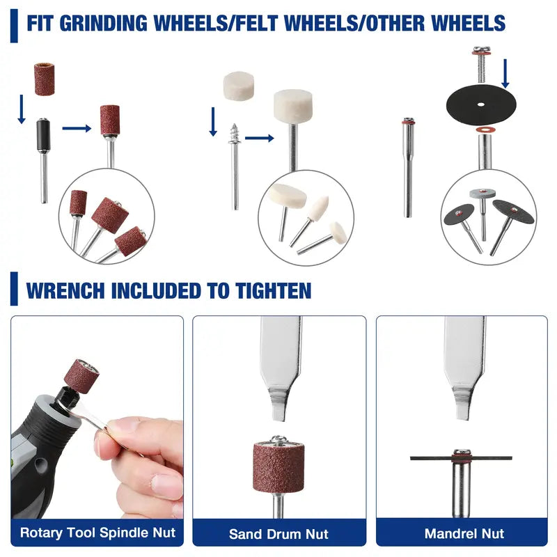 WORKPRO 476-Piece Rotary Tool Accessory Kit for Versatile DIY Projects