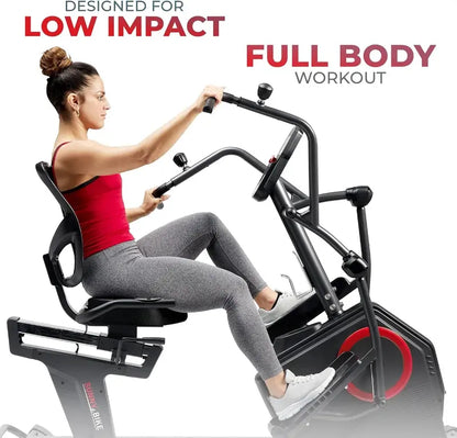 Sunny Health & Fitness Smart Recumbent Elliptical Bike with Bluetooth, 16 Resistance Levels, and SunnyFit App  SF-RBE4886SMART