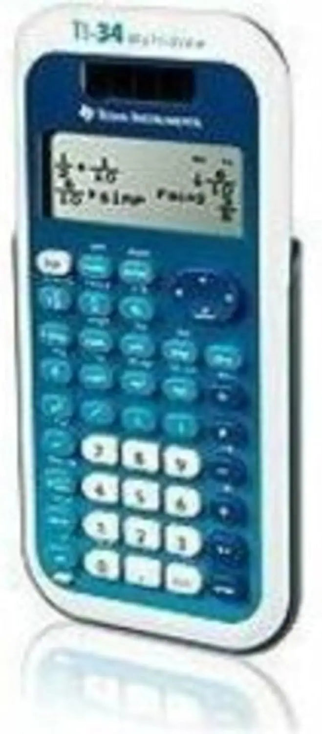 Texas Instruments TI-34 MultiView Scientific Calculator Teacher Kit, 10-Pack, Blue/Yellow, Battery Powered
